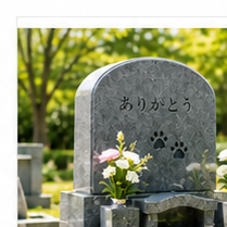 ありがとうの想いを込めたペットのお墓